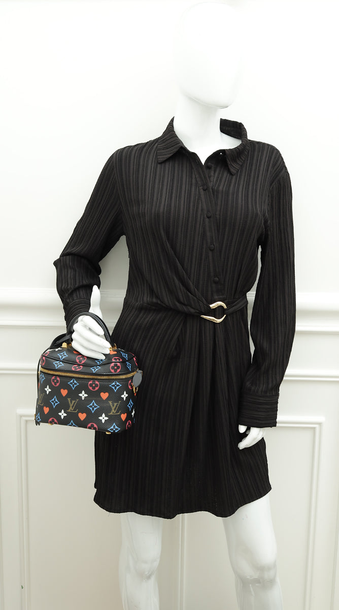 Louis Vuitton Black Multicolor Game On Vanity PM Bag