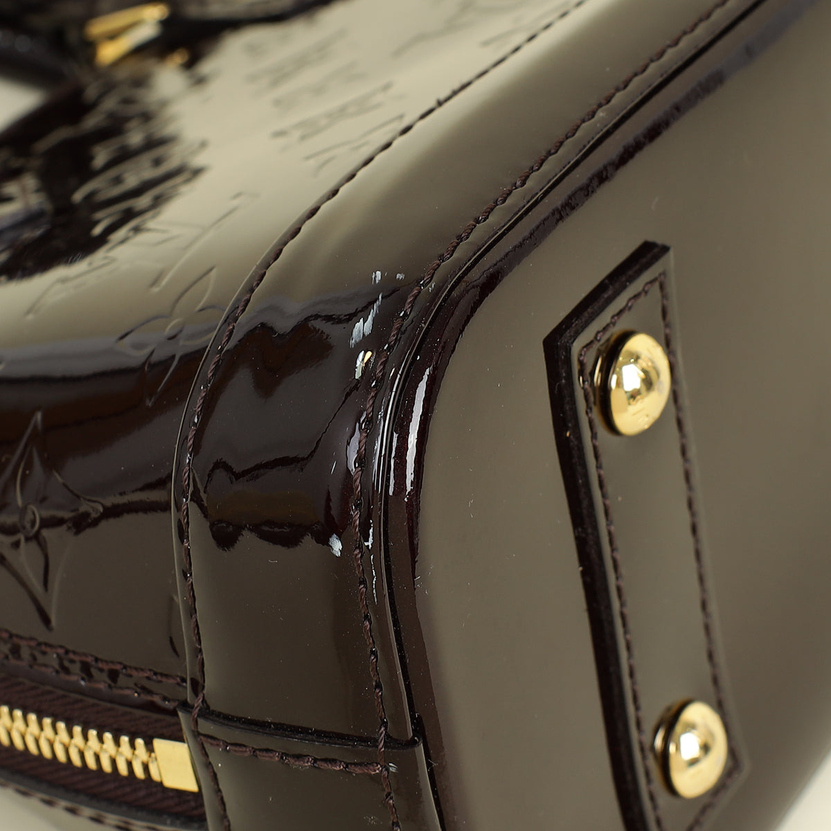 Louis Vuitton Amarante Monogram Vernis Alma BB Bag