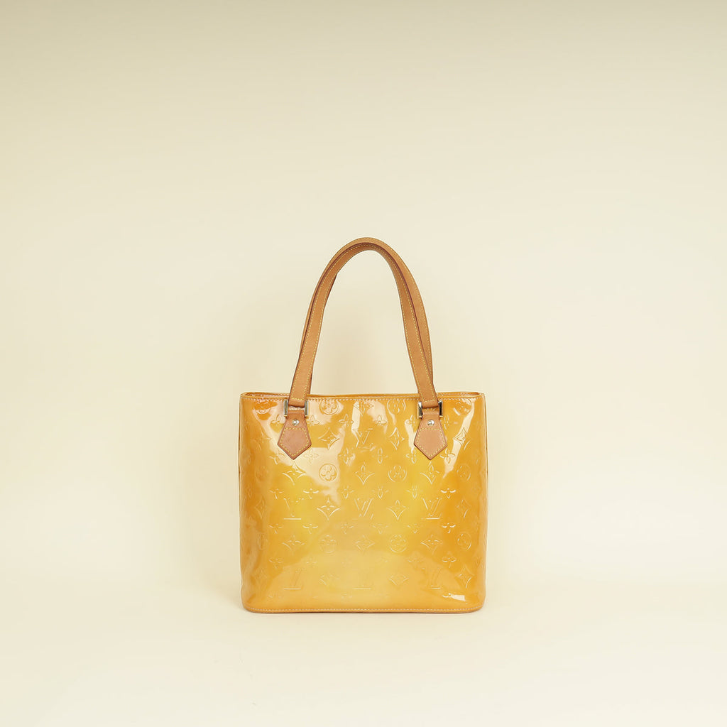 Louis Vuitton Jaune Passion Monogram Vernis Houston Bag