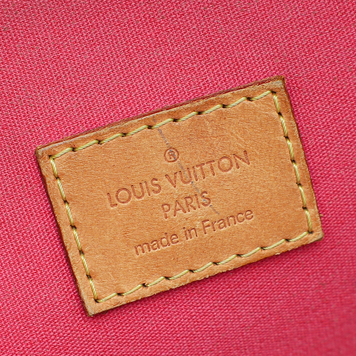 Louis Vuitton Rouge Grenadine Monogram Vernis Alma GM Bag