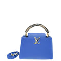 Louis Vuitton Blue Capucine BB Python Handle Bag