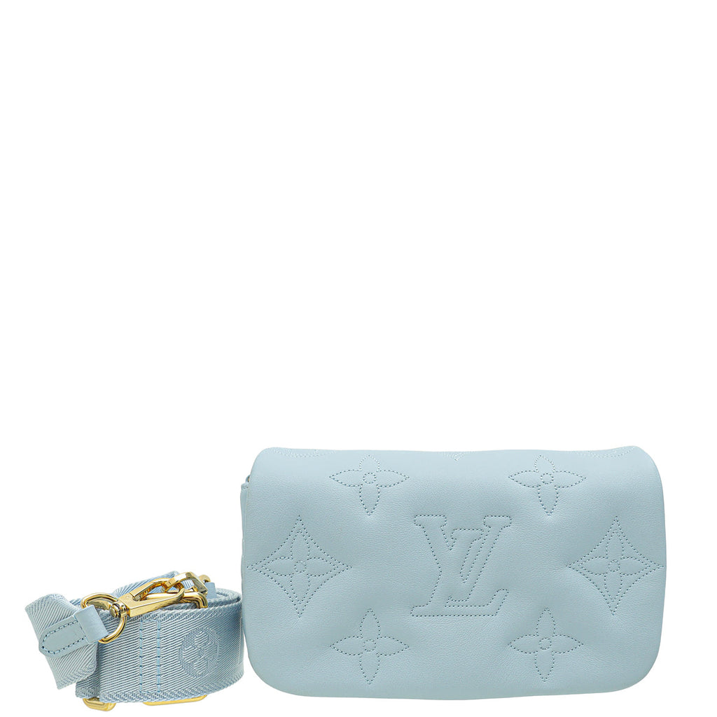 Louis Vuitton Blue Glacier Bubblegram Wallet On Strap