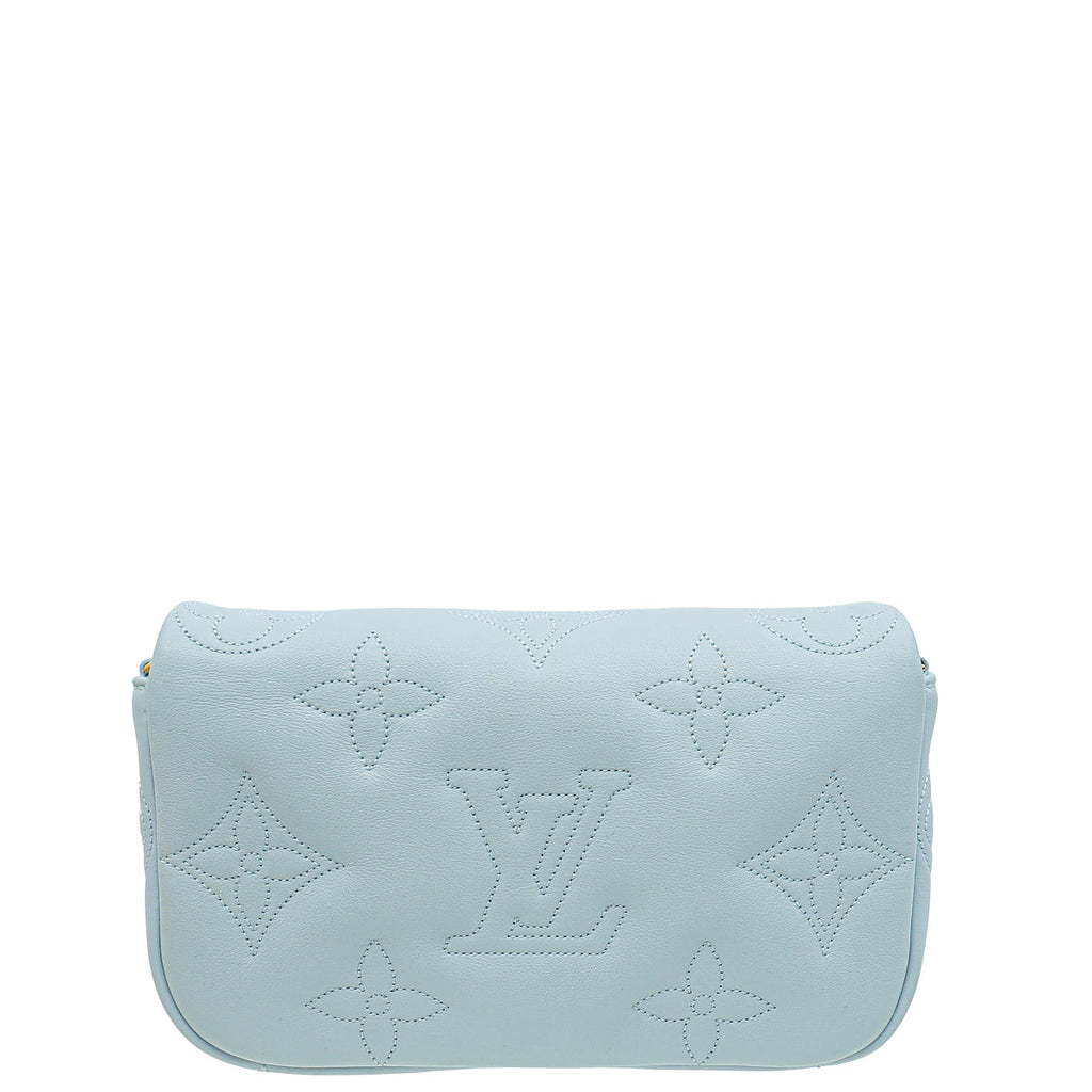 Louis Vuitton Blue Glacier Bubblegram Wallet On Strap