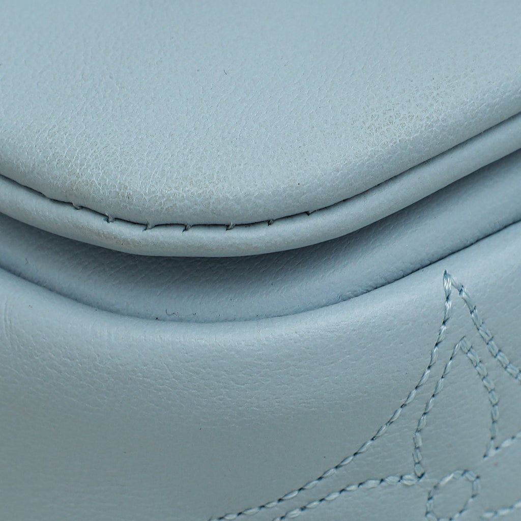 Louis Vuitton Blue Glacier Bubblegram Wallet On Strap