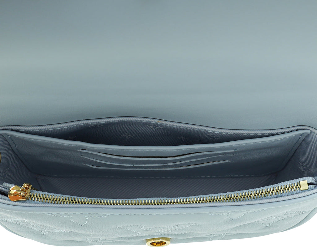 Louis Vuitton Blue Glacier Bubblegram Wallet On Strap