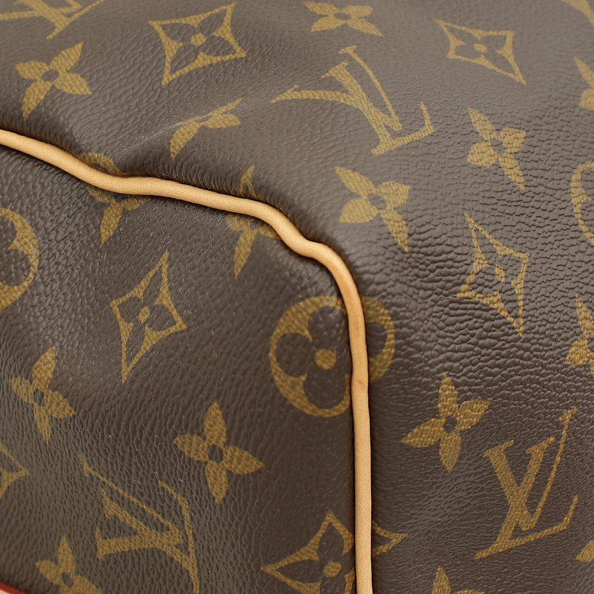 Louis Vuitton Brown Monogram Keepall Bandouliere 45 Bag W/ A.N Initials on Leather Tag