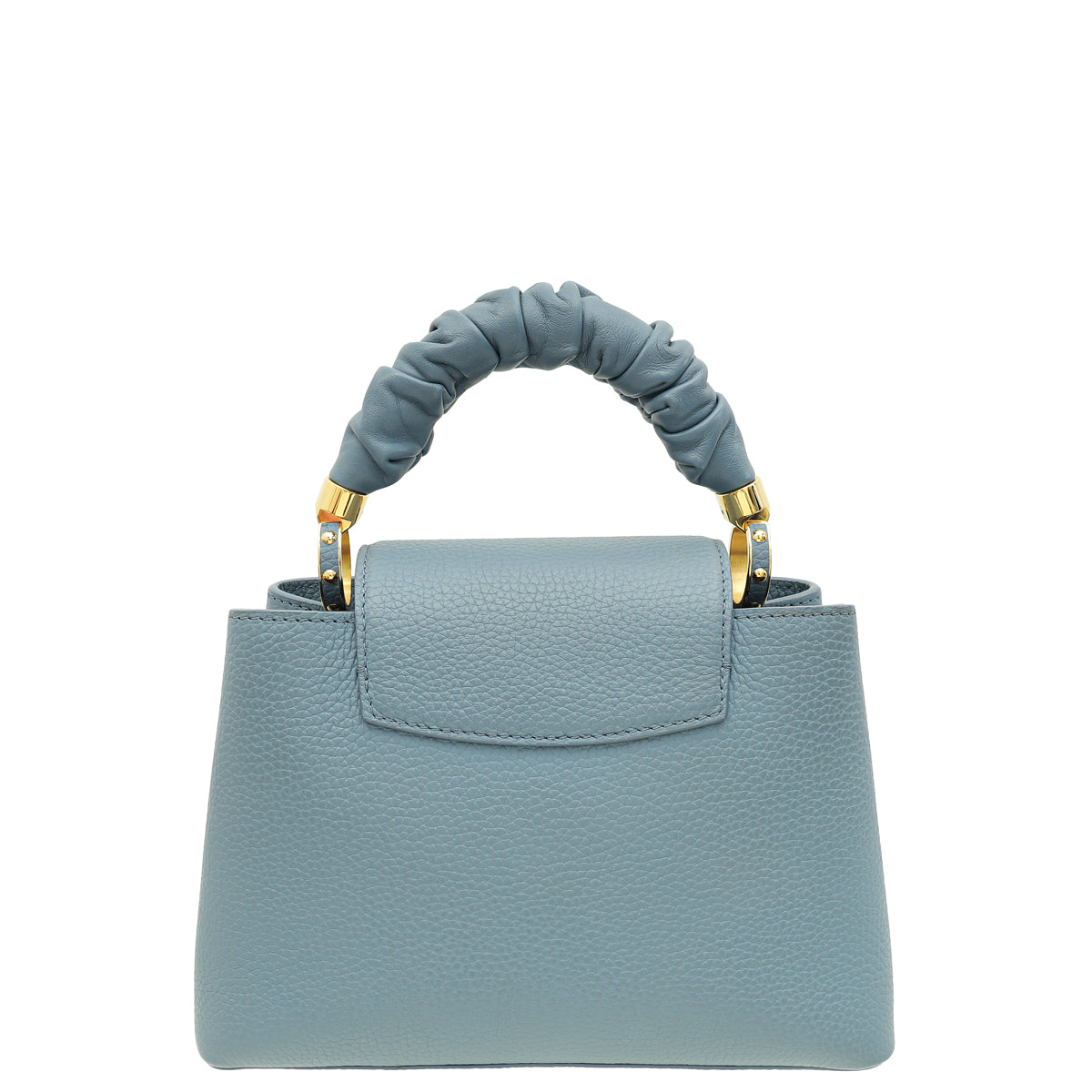 Louis Vuitton Blue Taurillon Scrunchie Capucines BB Top Handle Bag
