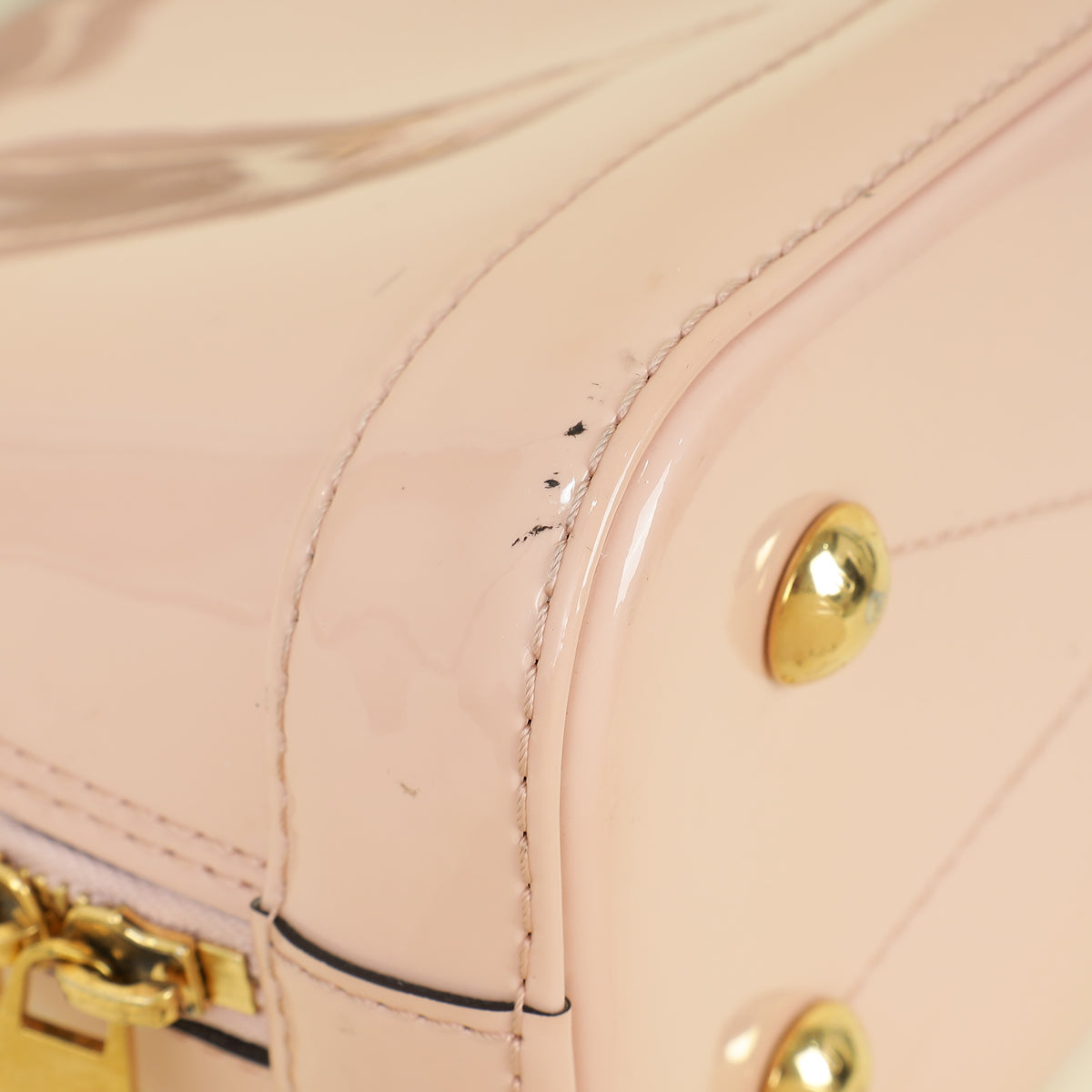 Louis Vuitton Monogram Rose Ballerine Vernis Lisse Alma BB Bag