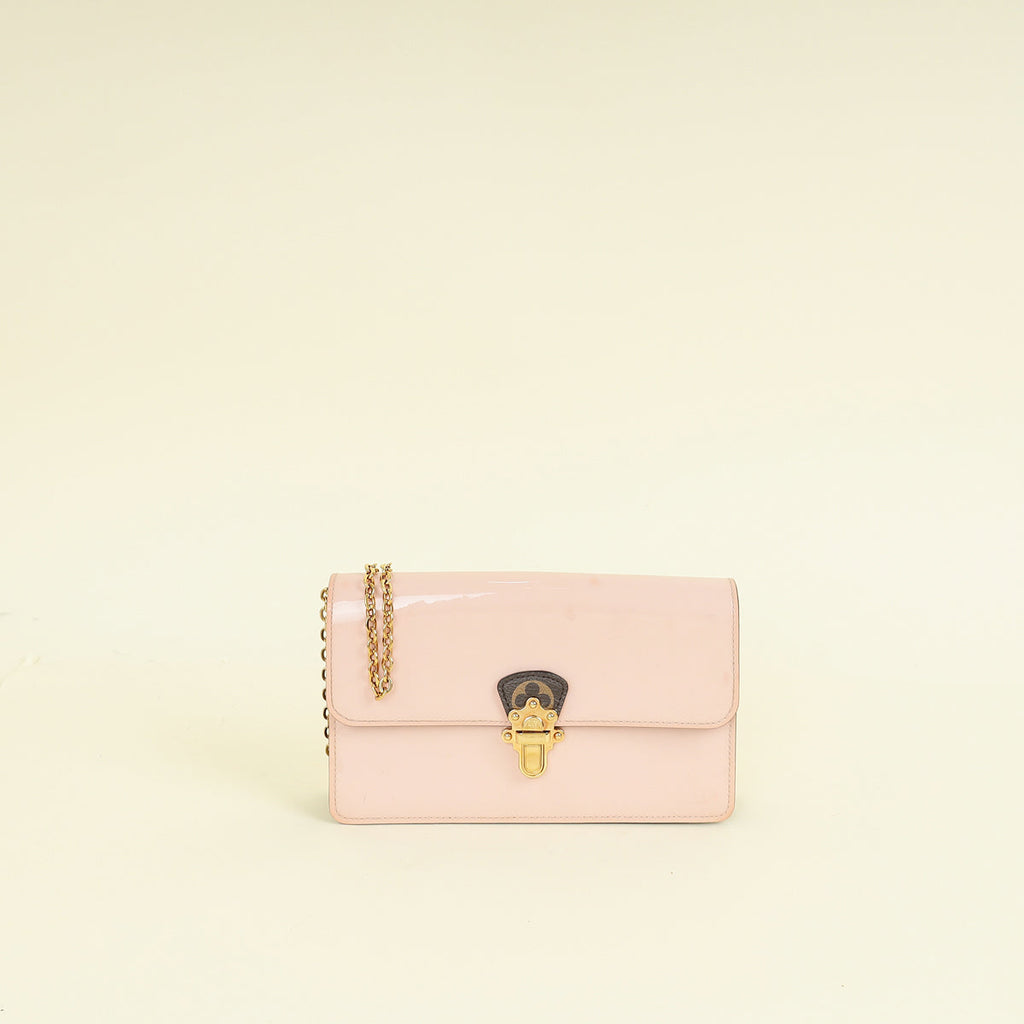 Louis Vuitton Pink Monogram Cherry Wood Chain Wallet