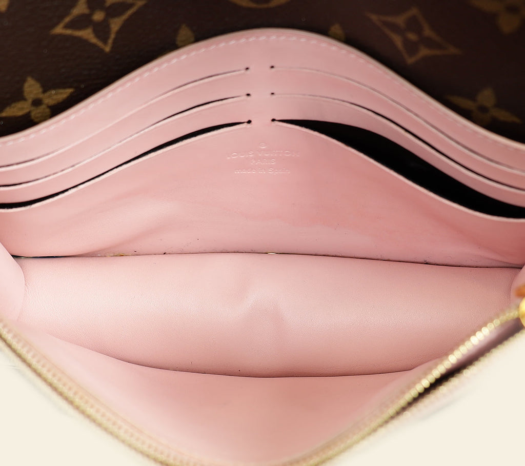 Louis Vuitton Pink Monogram Cherry Wood Chain Wallet