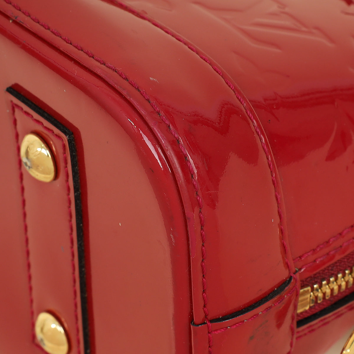 Louis Vuitton Framboise Monogram Vernis Alma BB Bag