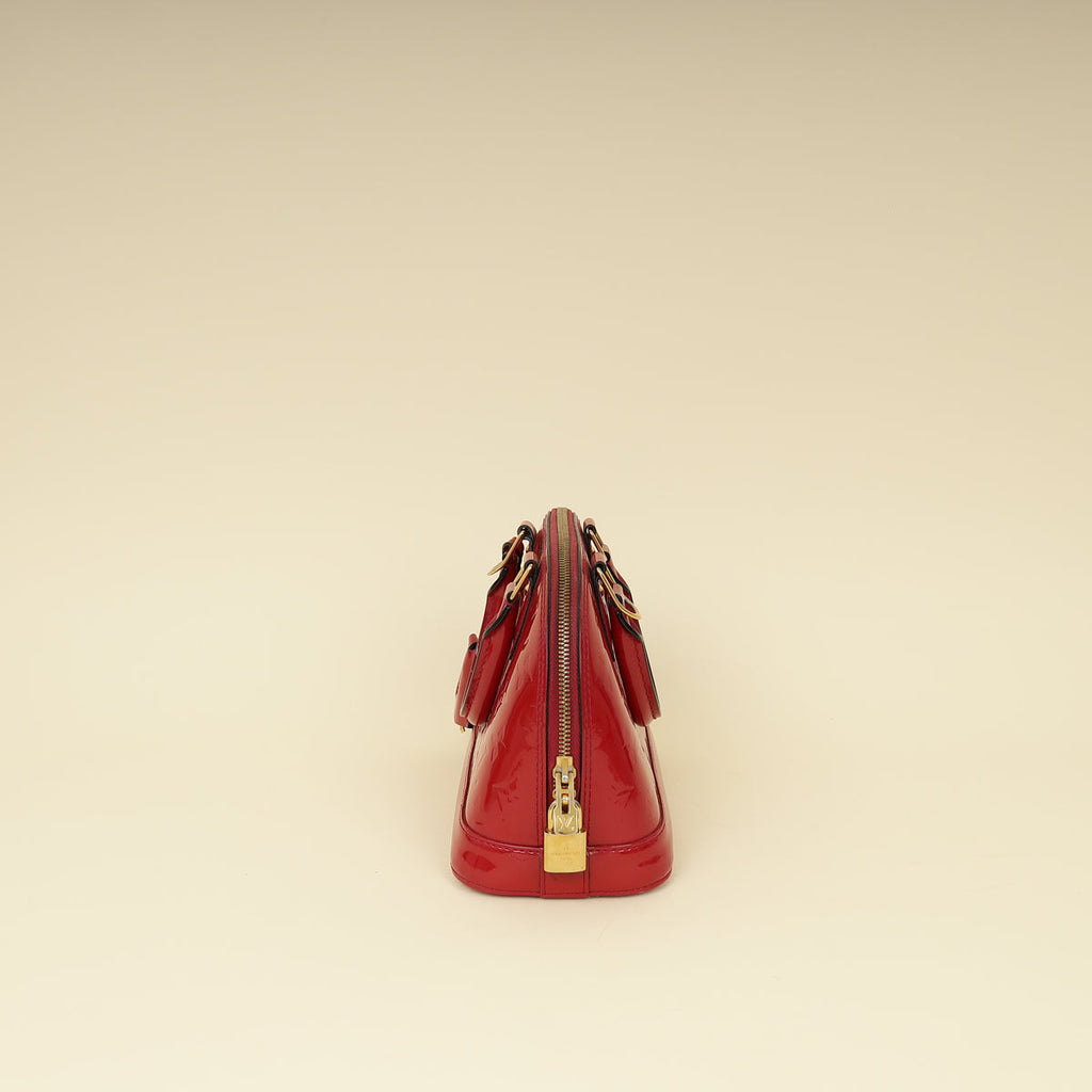 Louis Vuitton Framboise Monogram Vernis Alma BB Bag