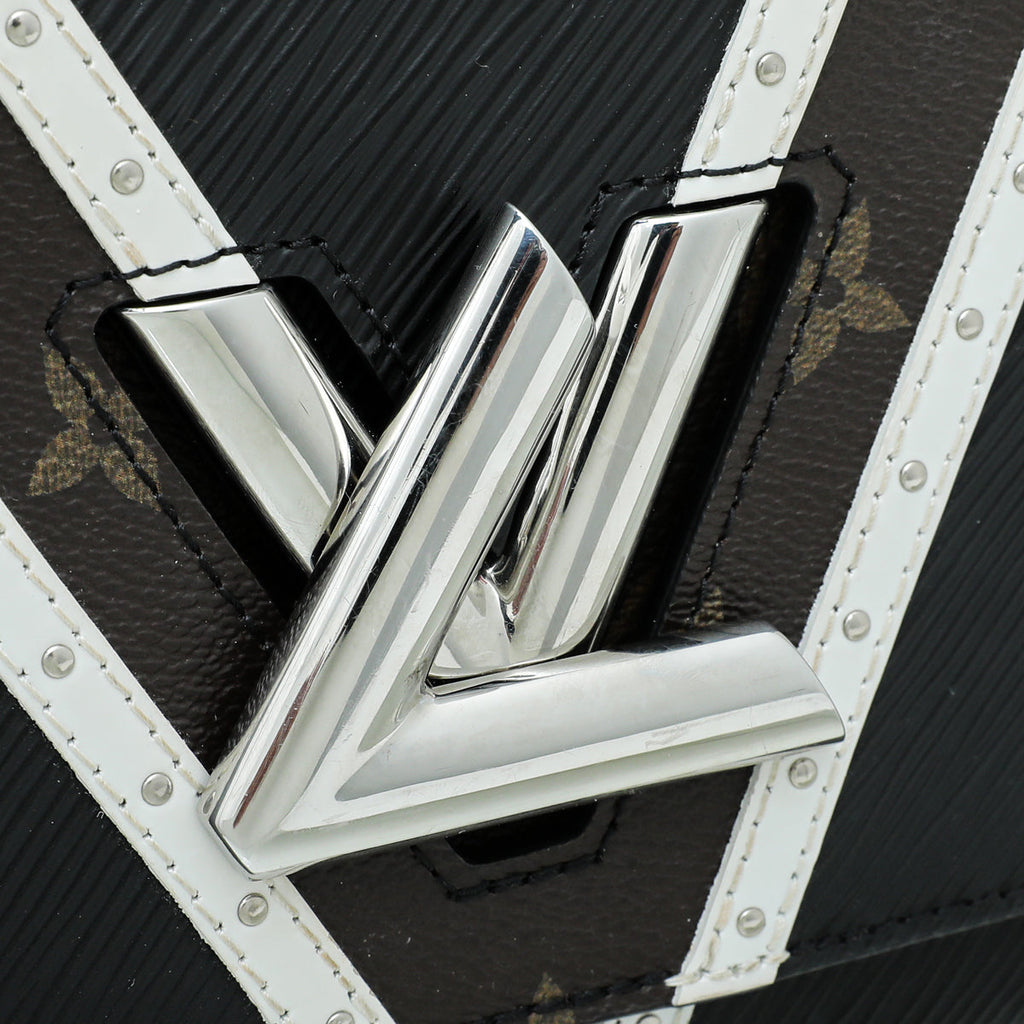 Louis Vuitton Noir Monogram Twist Studded V MM Bag