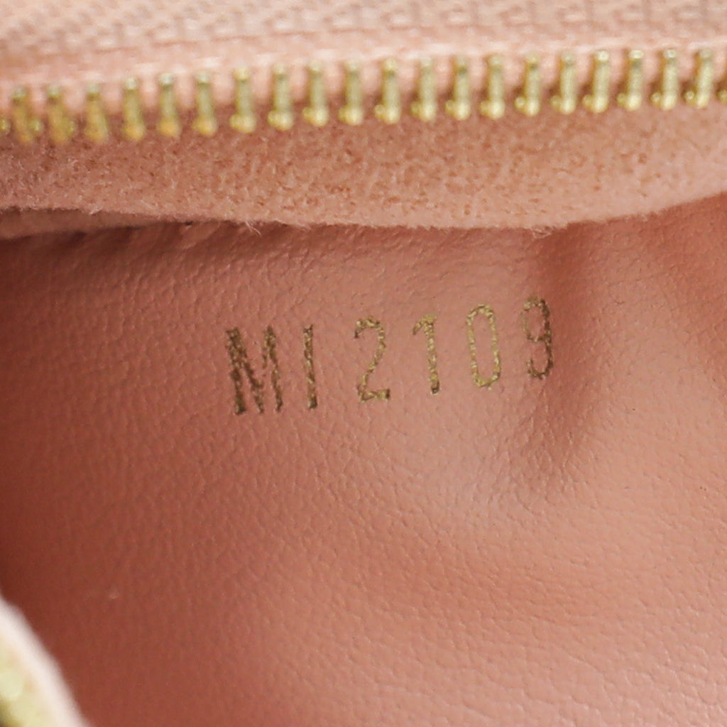 Louis Vuitton Rose Ballerine Ebene Double Zip Pochette Bag