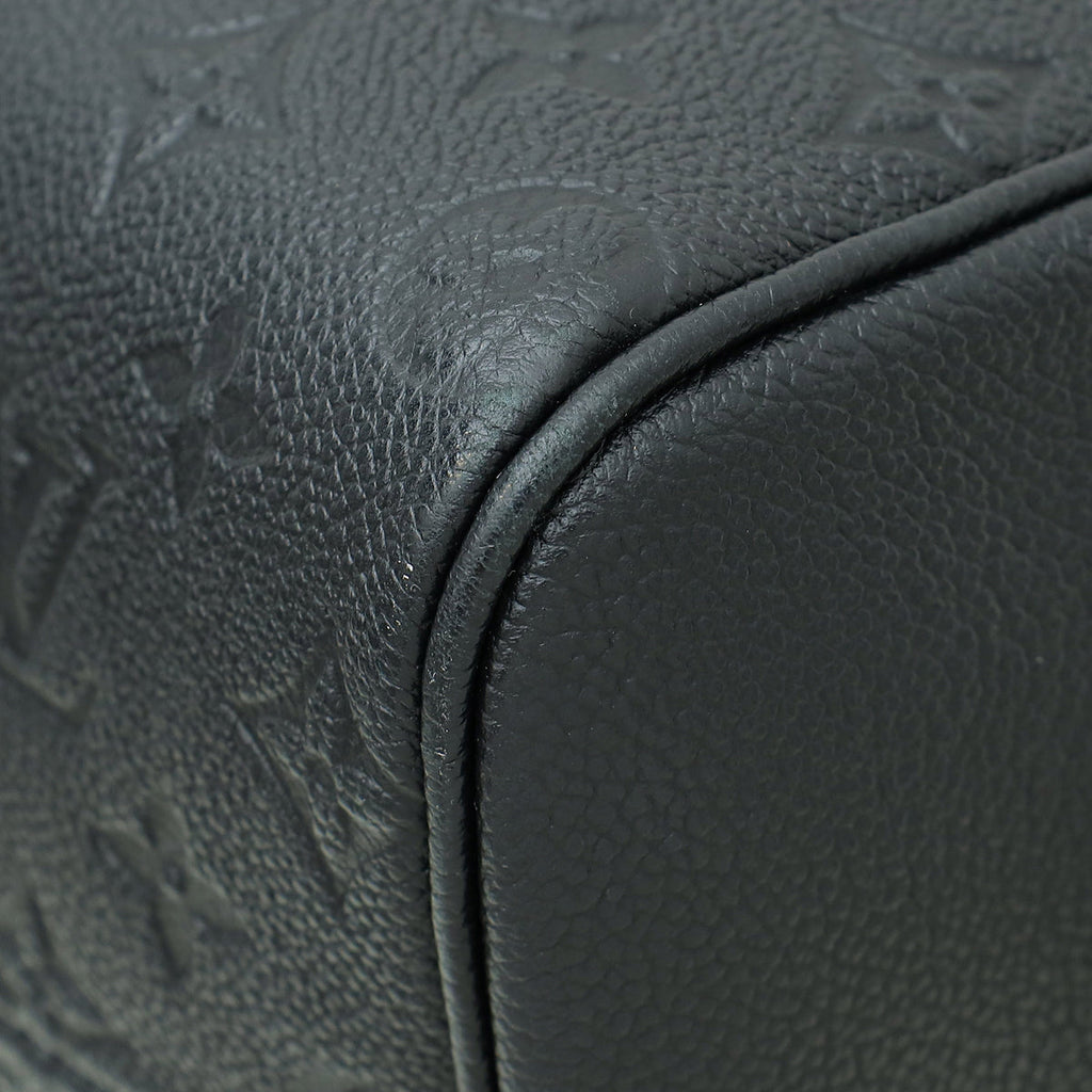 Louis Vuitton Black Monogram Empreinte Speedy 25 Bandouliere Bag W/ Twilly