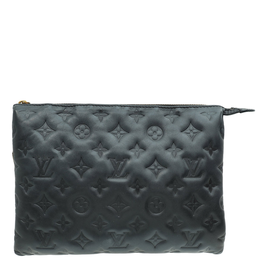 Louis Vuitton Black Monogram Embossed Coussin PM Bag