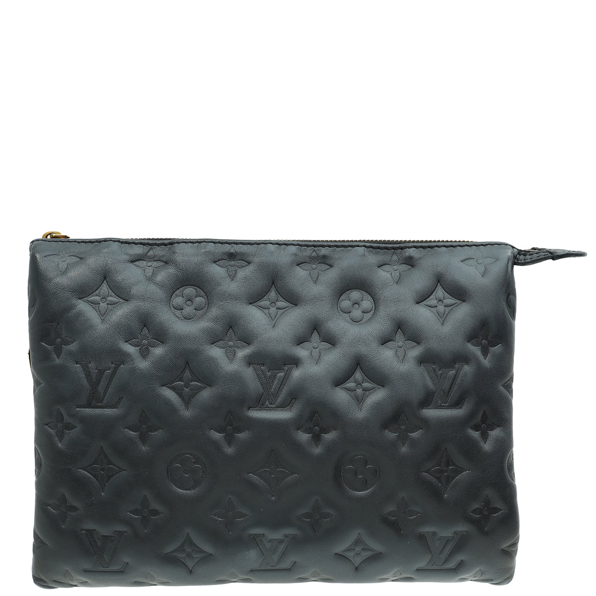 Louis Vuitton Black Monogram Embossed Coussin PM Bag
