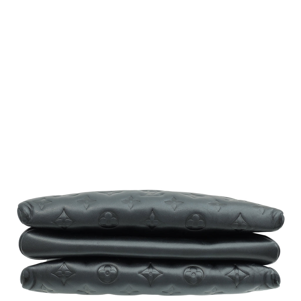 Louis Vuitton Black Monogram Embossed Coussin PM Bag