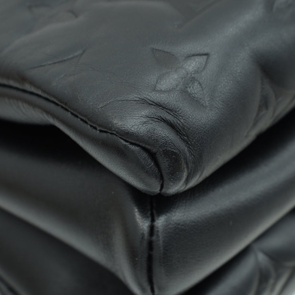 Louis Vuitton Black Monogram Embossed Coussin PM Bag
