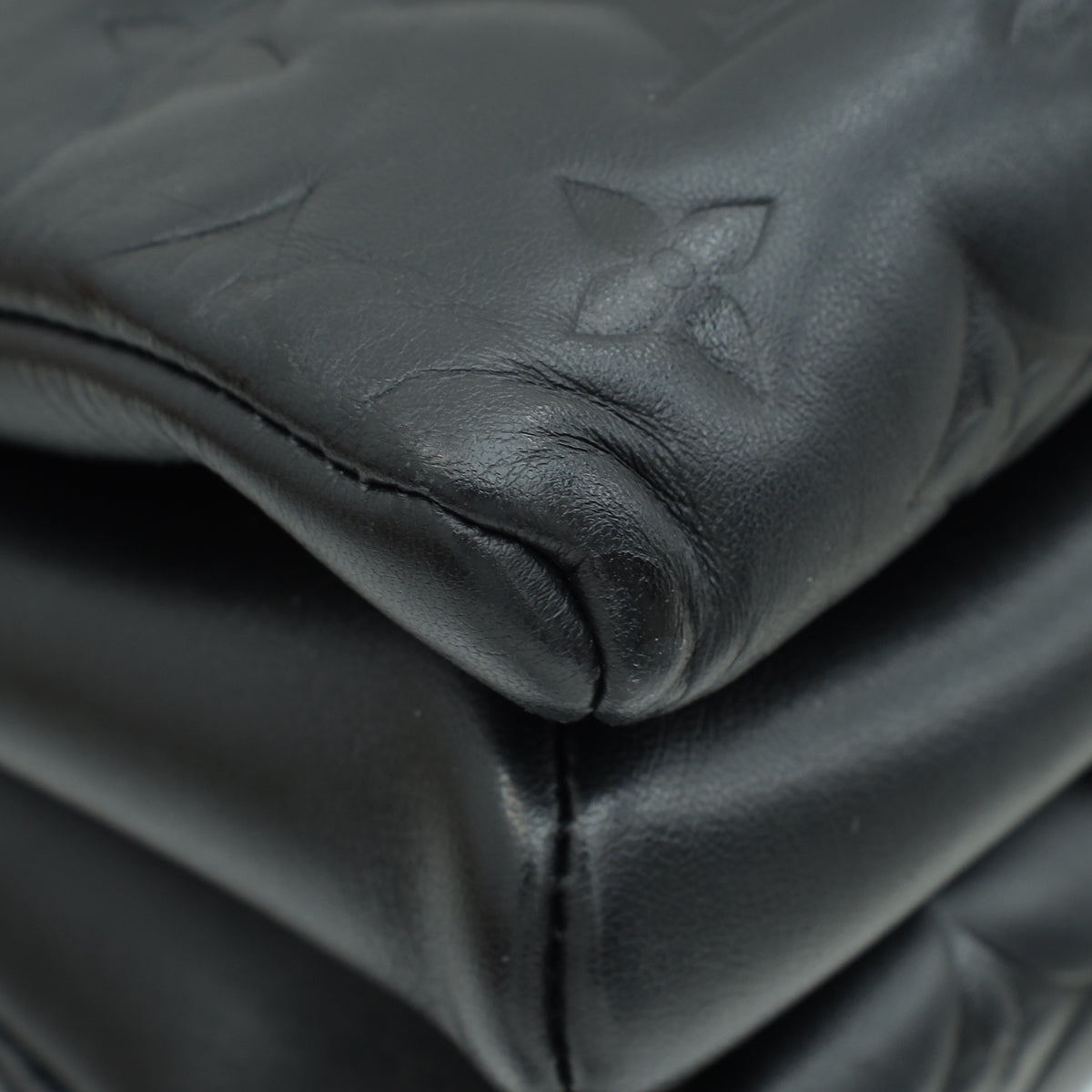 Louis Vuitton Black Monogram Embossed Coussin PM Bag