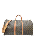 Louis Vuitton Brown Monogram Keepall Bandouliere 55 Bag