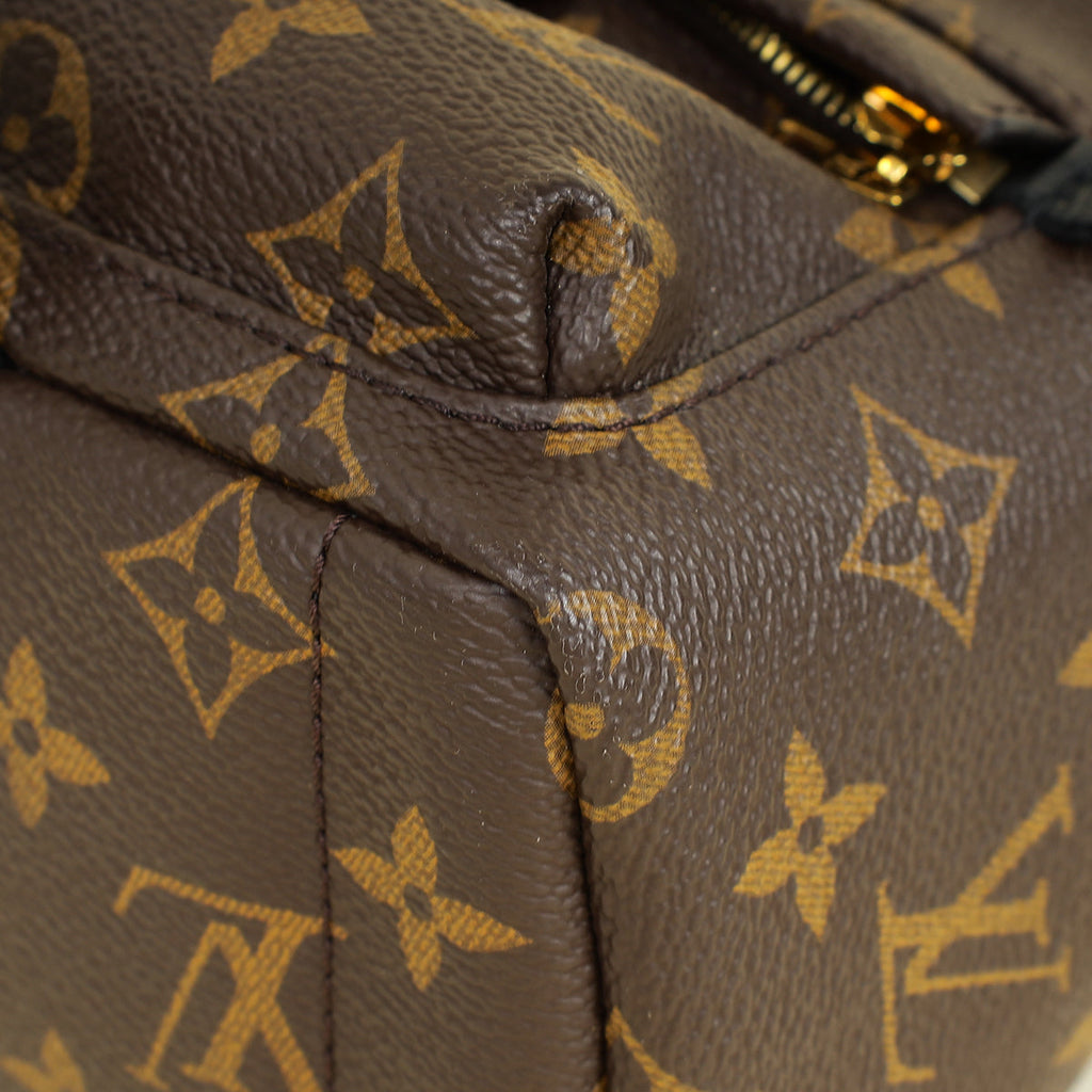 Louis Vuitton Monogram Black Palm Spring Mini Backpack Bag