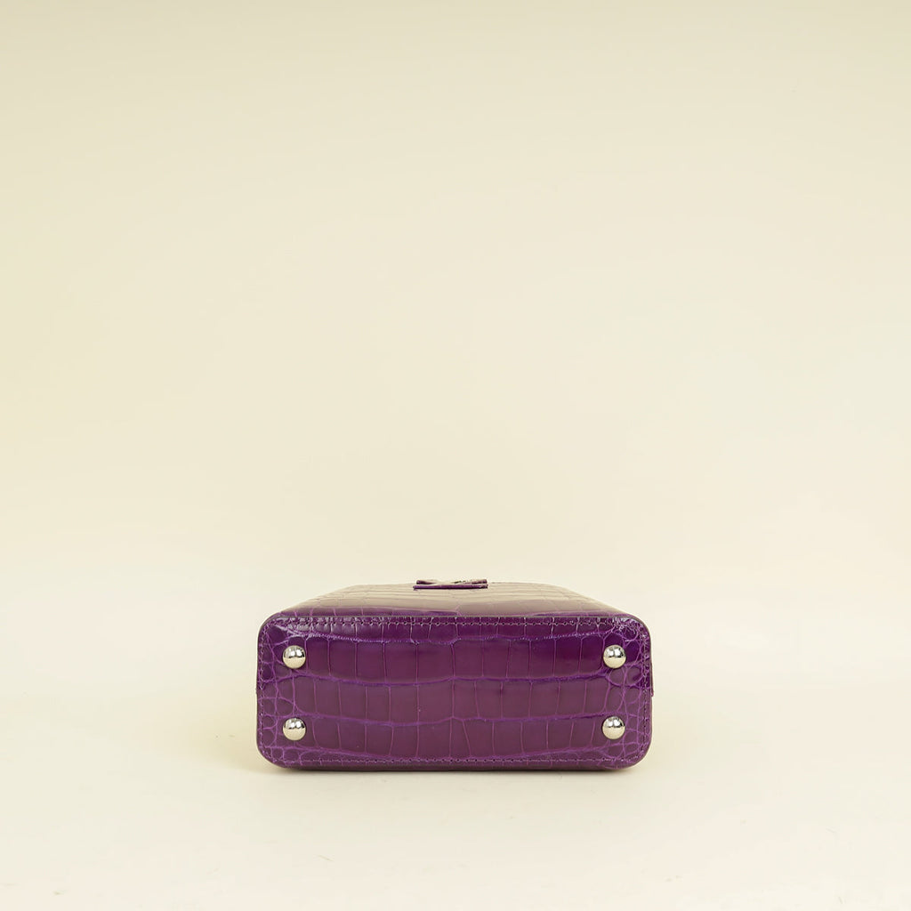Louis Vuitton Amethyste Alligator Capucines Mini Bag