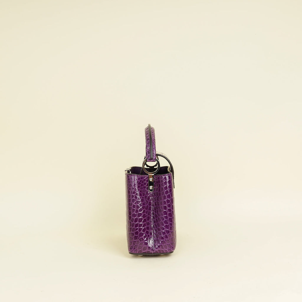 Louis Vuitton Amethyste Alligator Capucines Mini Bag