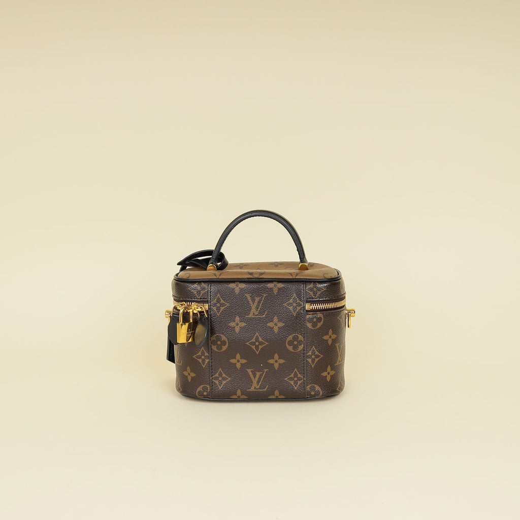 Louis VUitton Black Monogram Reverse Vanity PM Bag