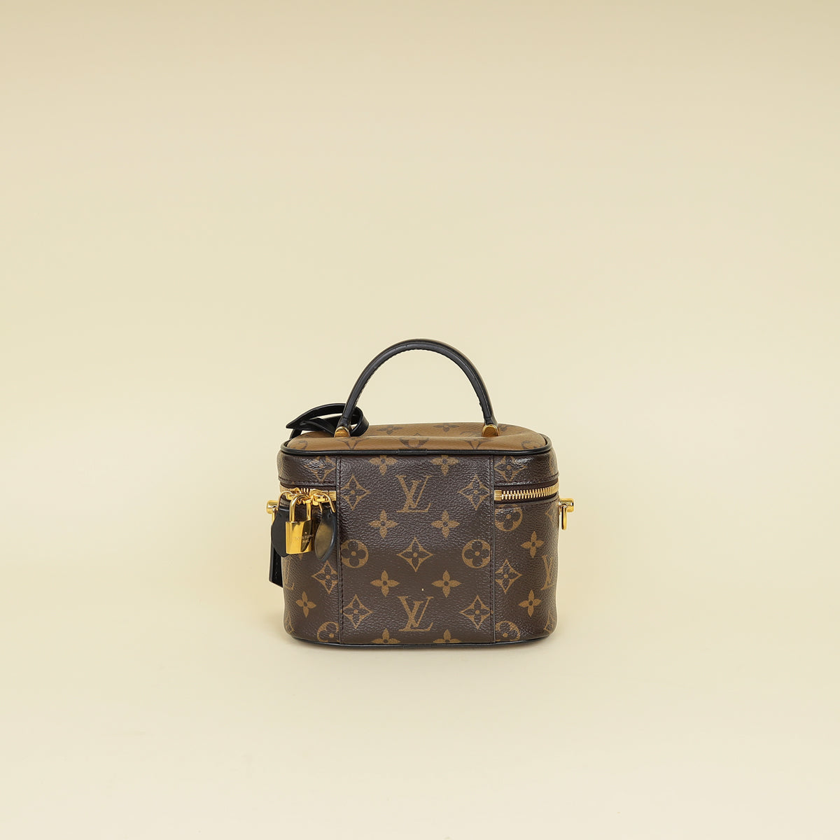 Louis VUitton Black Monogram Reverse Vanity PM Bag