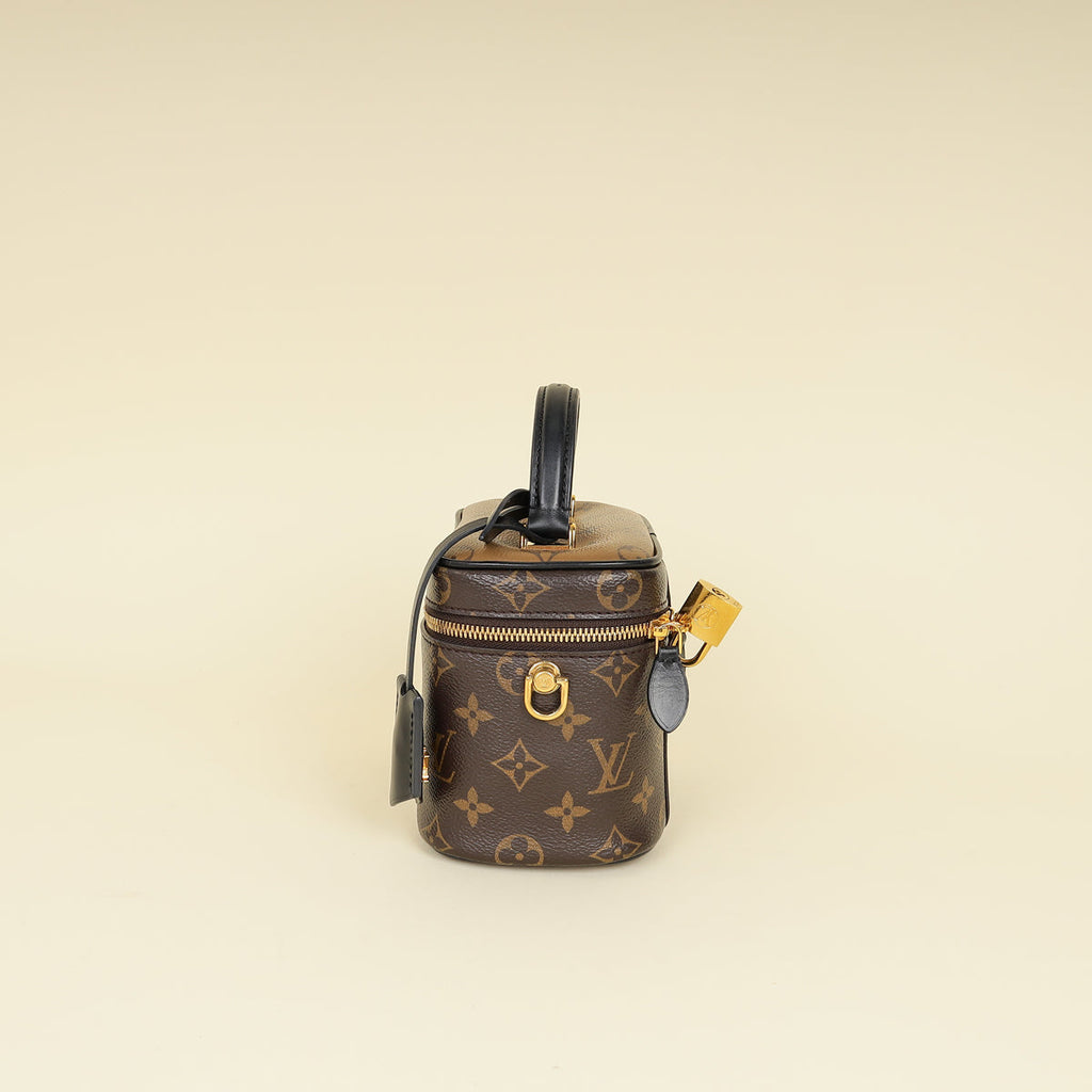 Louis VUitton Black Monogram Reverse Vanity PM Bag