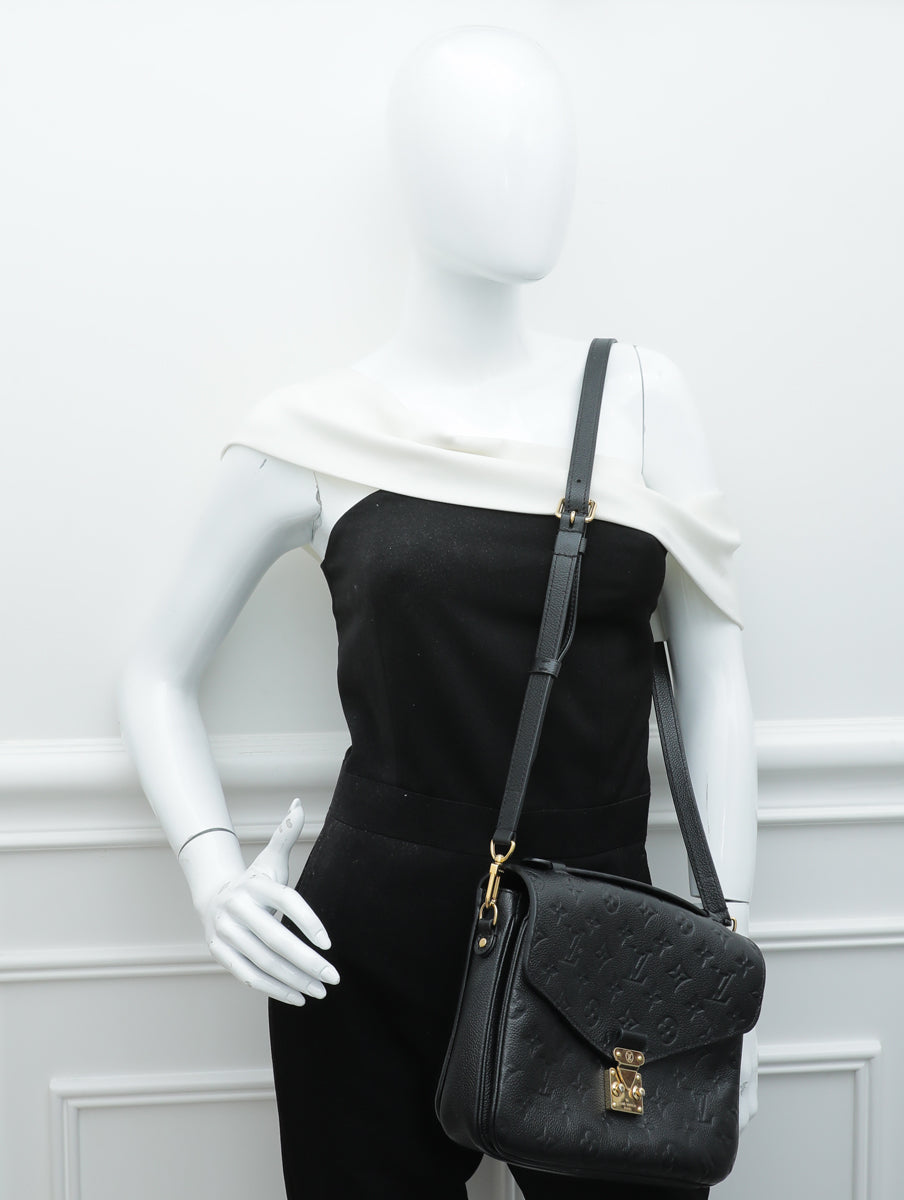 Louis Vuitton Black Monogram Empreinte Pochette Metis Bag