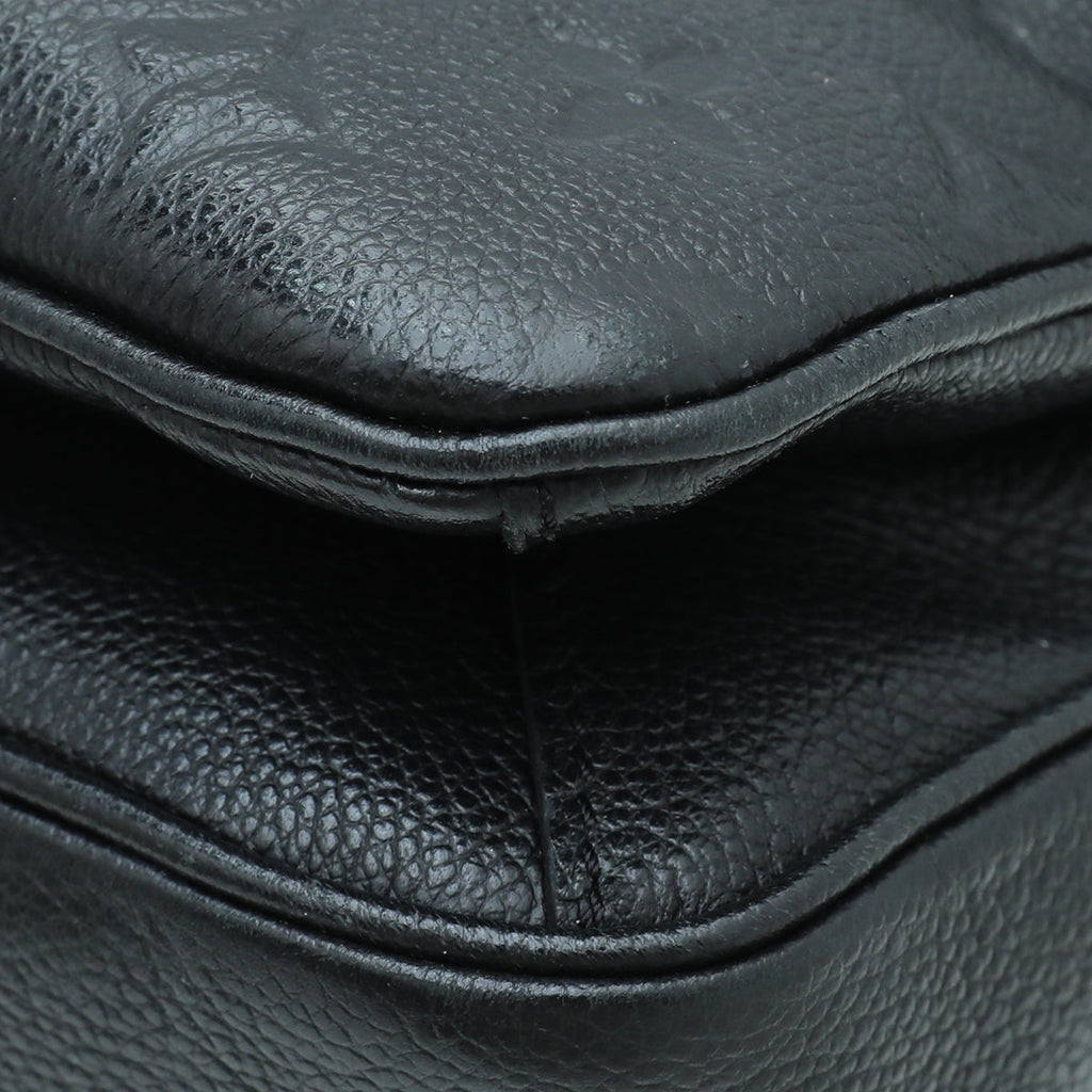 Louis Vuitton Black Monogram Empreinte Pochette Metis Bag
