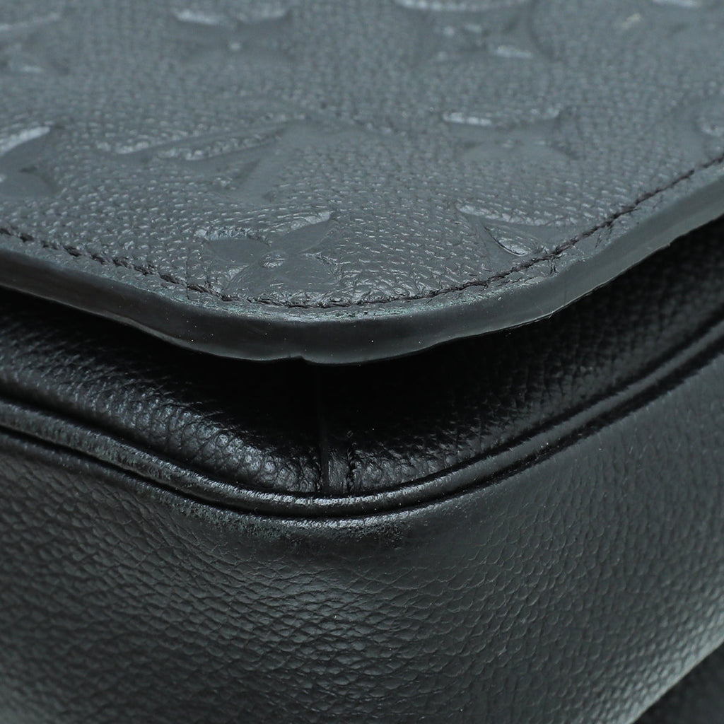 Louis Vuitton Black Monogram Empreinte Pochette Metis Bag