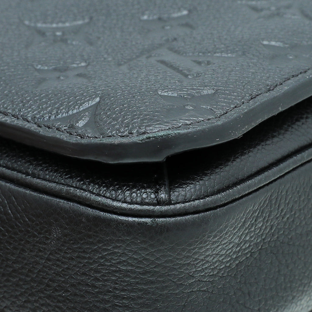 Louis Vuitton Black Monogram Empreinte Pochette Metis Bag