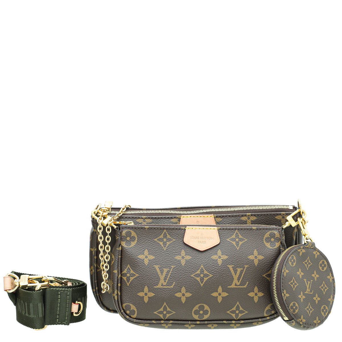 Louis Vuitton Khaki Monogram Multi Pochette Accessories Bag