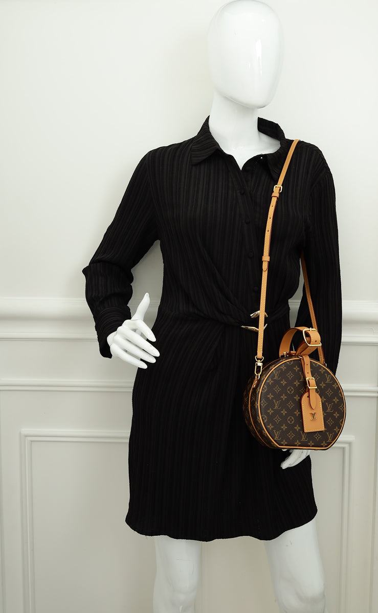 Louis Vuitton Brown Monogram Petite Boite Chapeau Bag