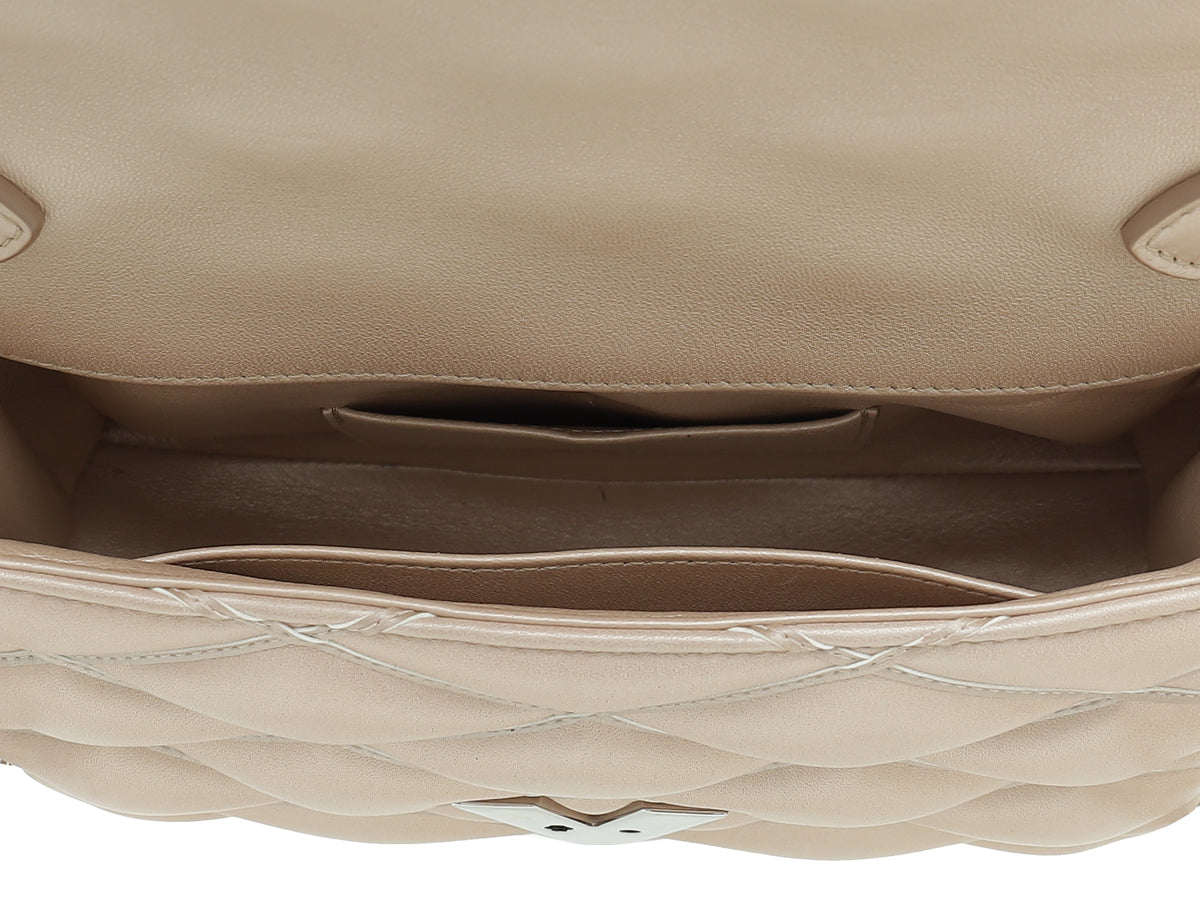 Louis Vuitton Metallic Champaign Malletage GO-14 PM Bag