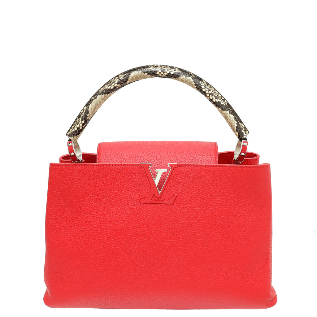 Louis Vuitton Scarlett Capucines MM Bag W/ Python Handle