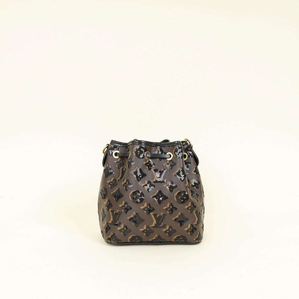 Louis Vuitton Monogram Black Sequins Edition Noé BB Bag
