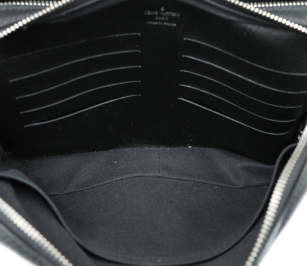 Louis Vuitton Black Taiga Ardoise Pavel Clutch