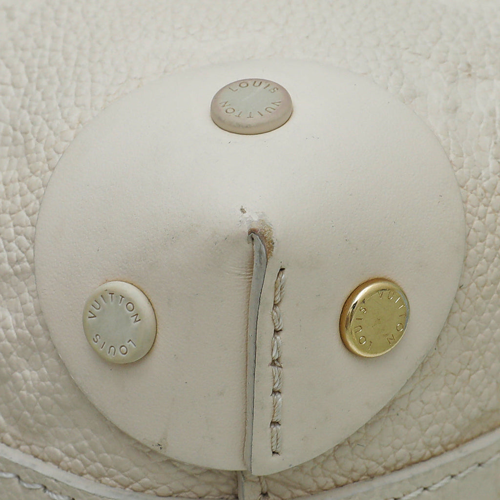 Louis Vuitton Cream Monogram Empreinte Petite Malle Souple Bag