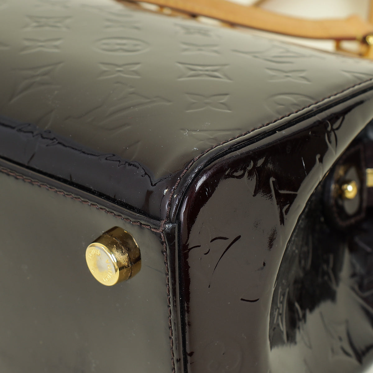 Louis Vuitton Amarante Monogram Vernis Brea MM Bag