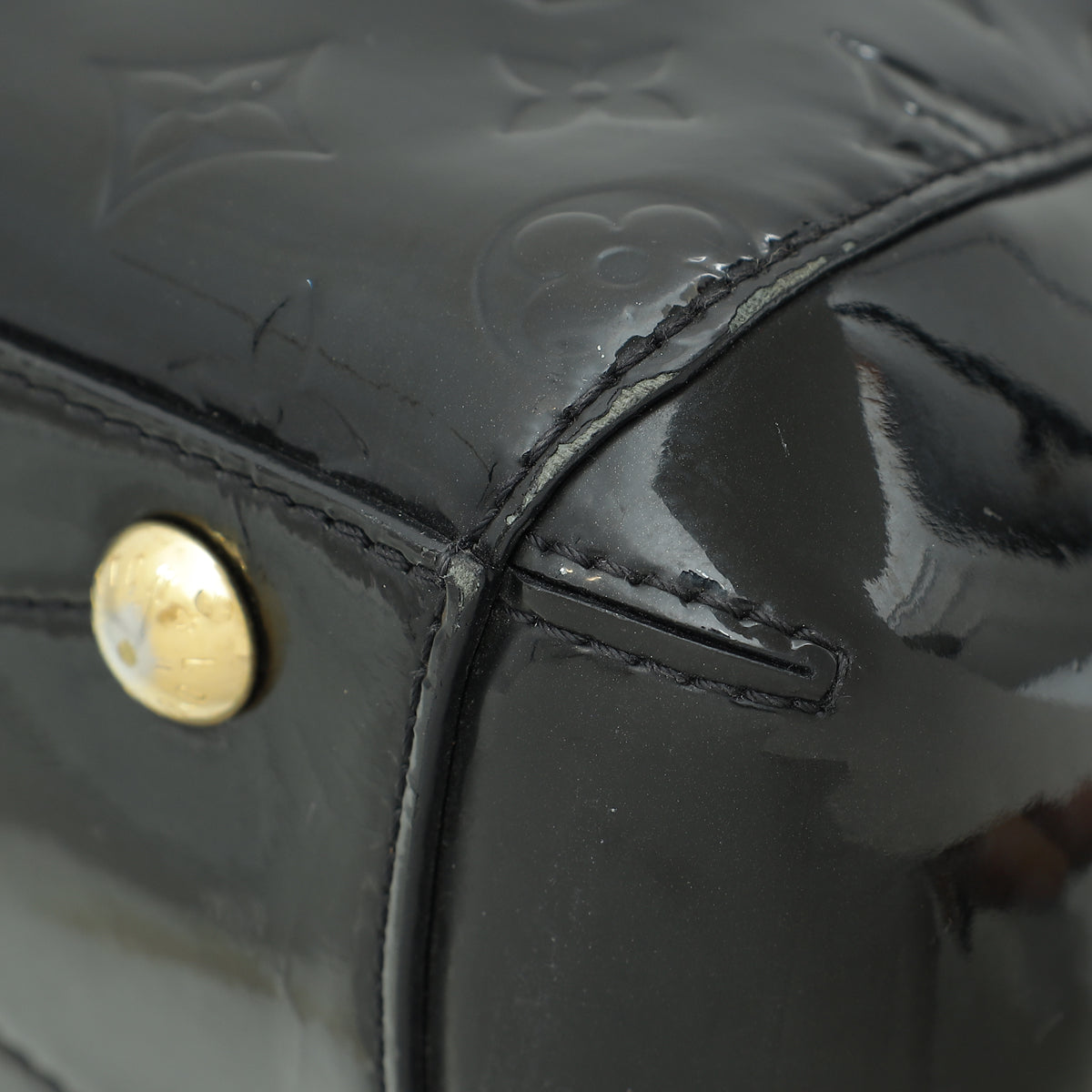 Louis Vuitton Black Monogram Vernis Montaigne BB Bag