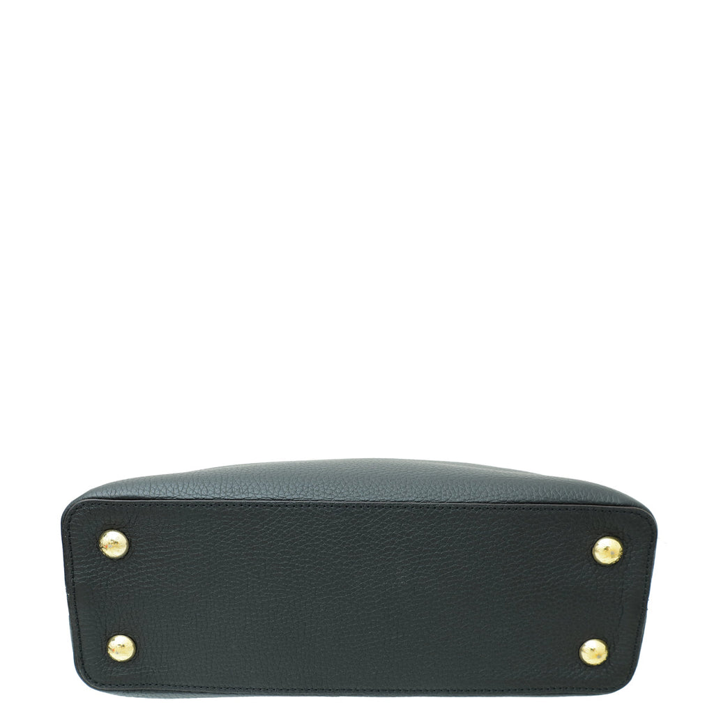 Louis Vuitton Black Capucines PM Bag