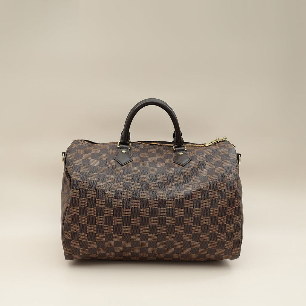 Louis Vuitton Damier Ebene Speedy Bandouliere 35 Bag