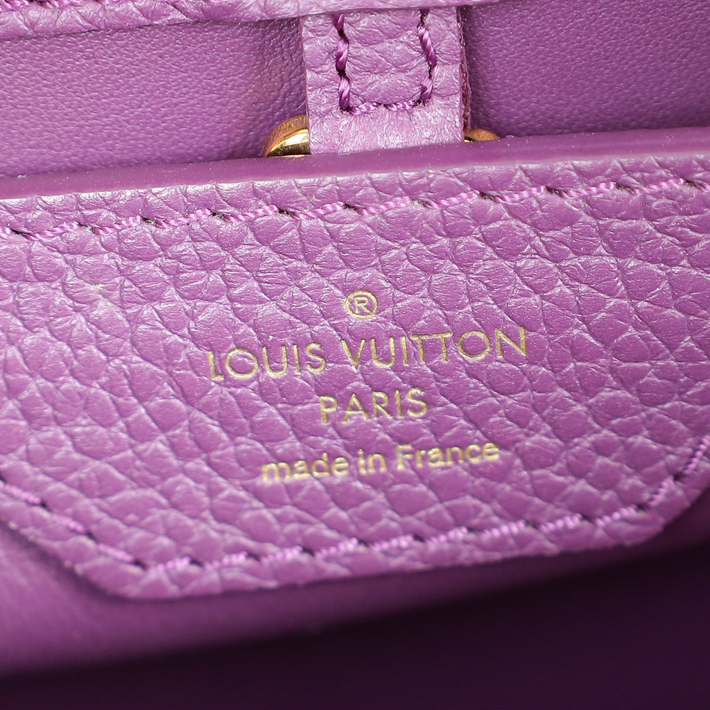 Louis Vuitton Violet Capucines BB And Python Bag
