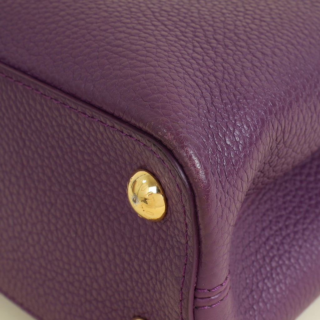 Louis Vuitton Violet Capucines BB And Python Bag