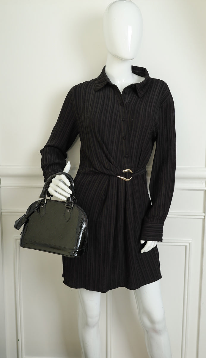 Louis Vuitton Black Monogram Vernis Alma BB Bag