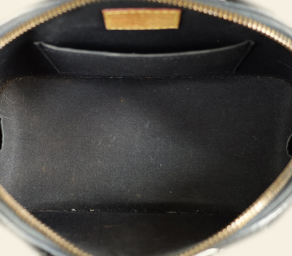 Louis Vuitton Black Monogram Vernis Alma BB Bag